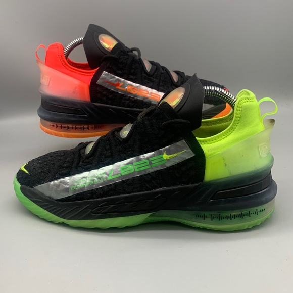 lebron 18 orange and green